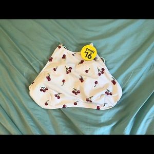 High-Neck Cherry Print Bikini Top